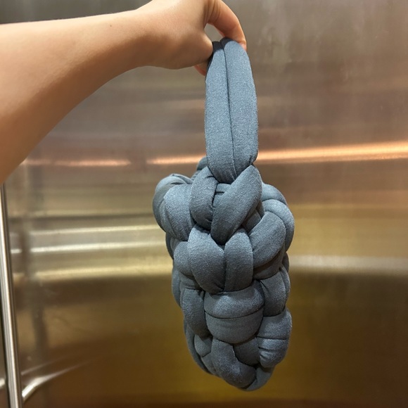 HANDMADE Dark Gray Chunky Cassette Mini Purse (with Double Straps) - Picture 2 of 4